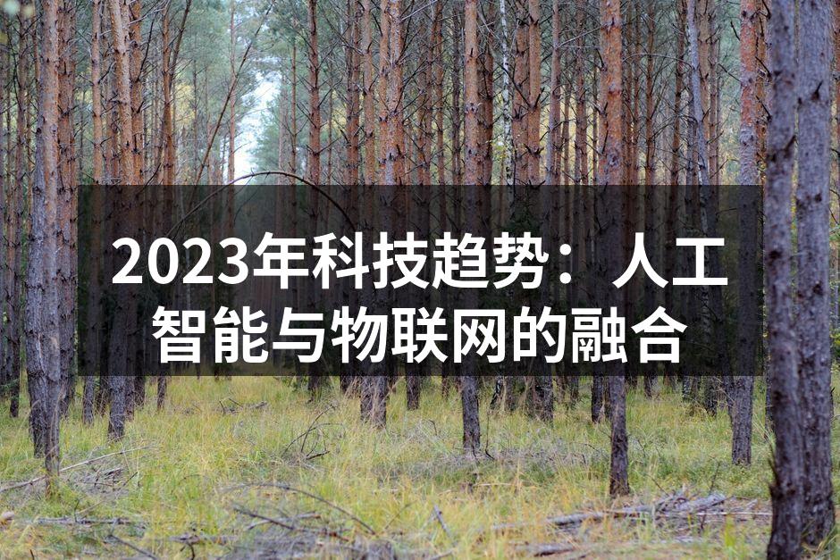 2023年科技趋势：人工智能与物联网的融合